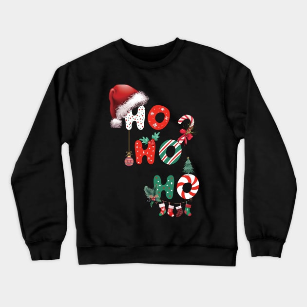 Ho Ho Ho Merry Christmas Crewneck Sweatshirt by dooddles